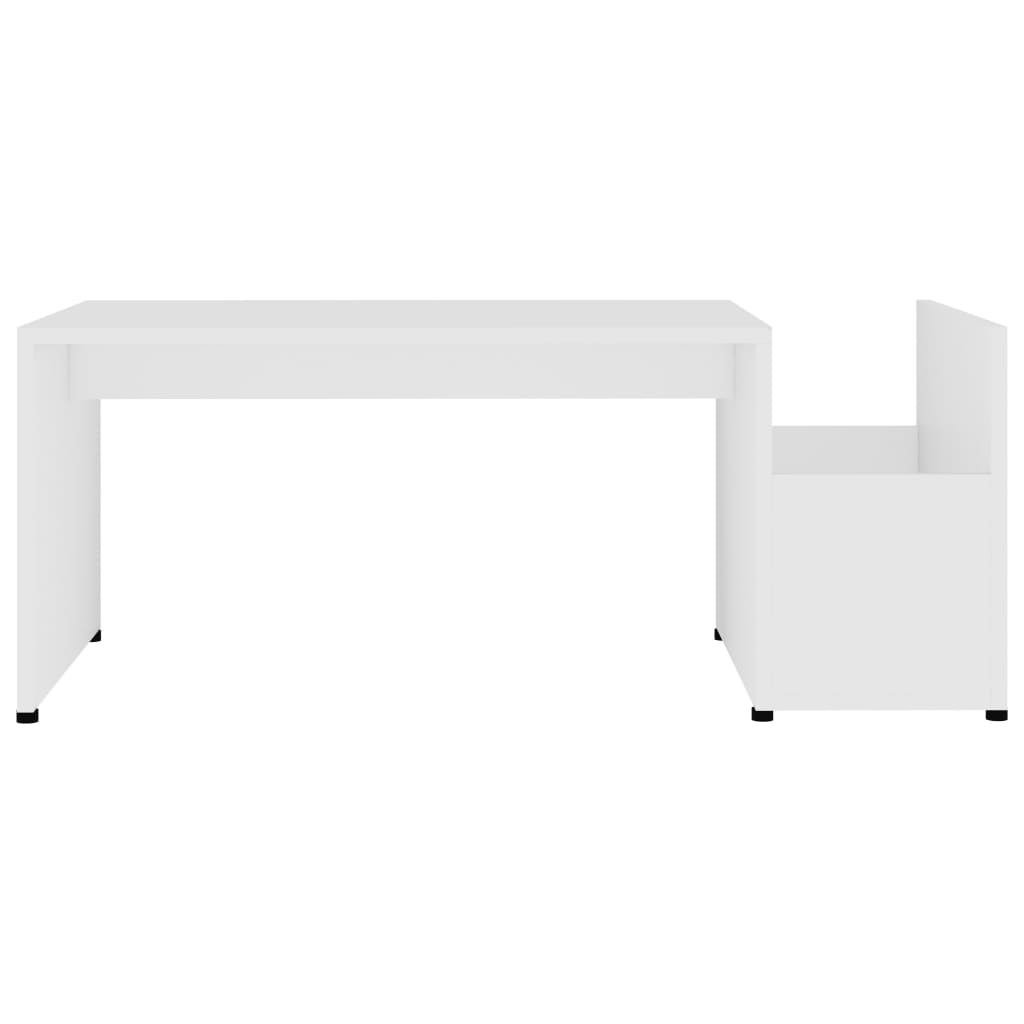 Table basse Blanc 90x45x35 cm bois d’ingénierie - XIOS