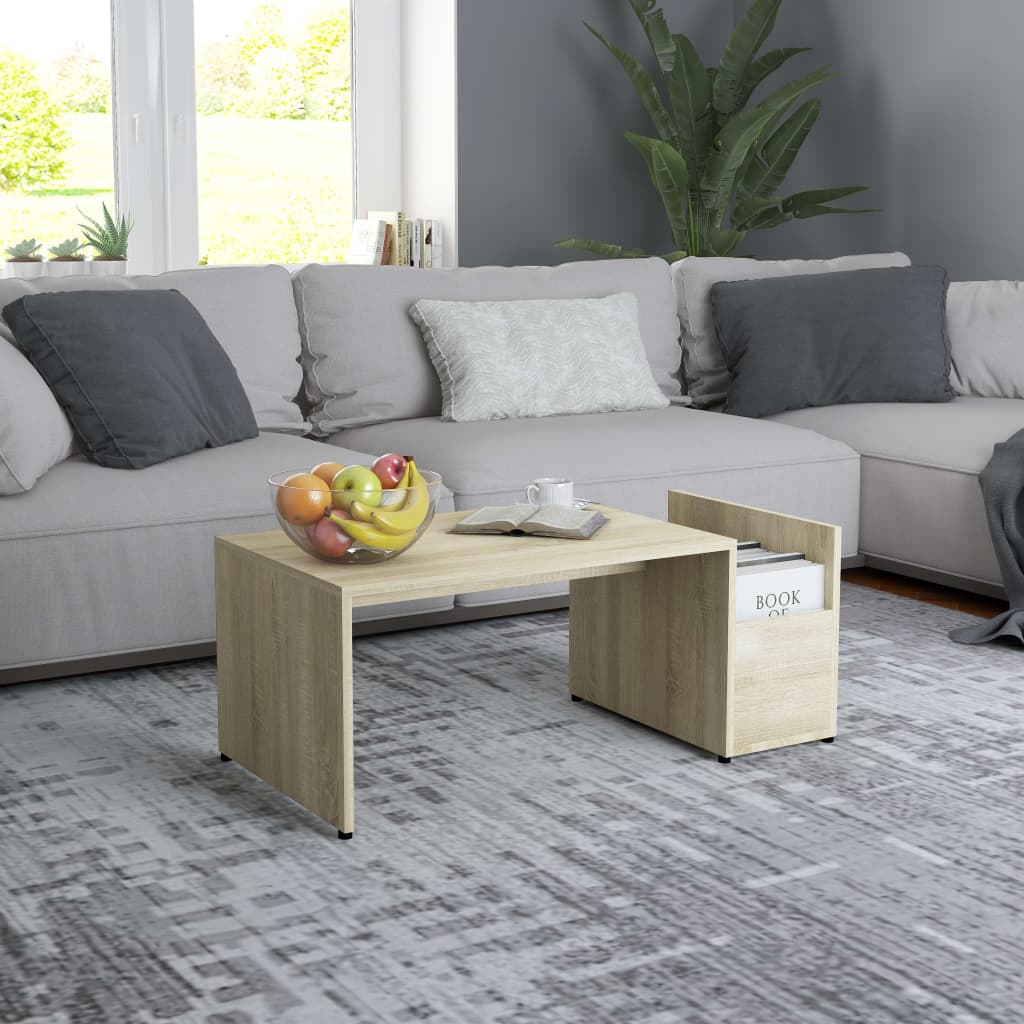 Table basse Chêne sonoma 90x45x35 cm bois d’ingénierie - XIOS