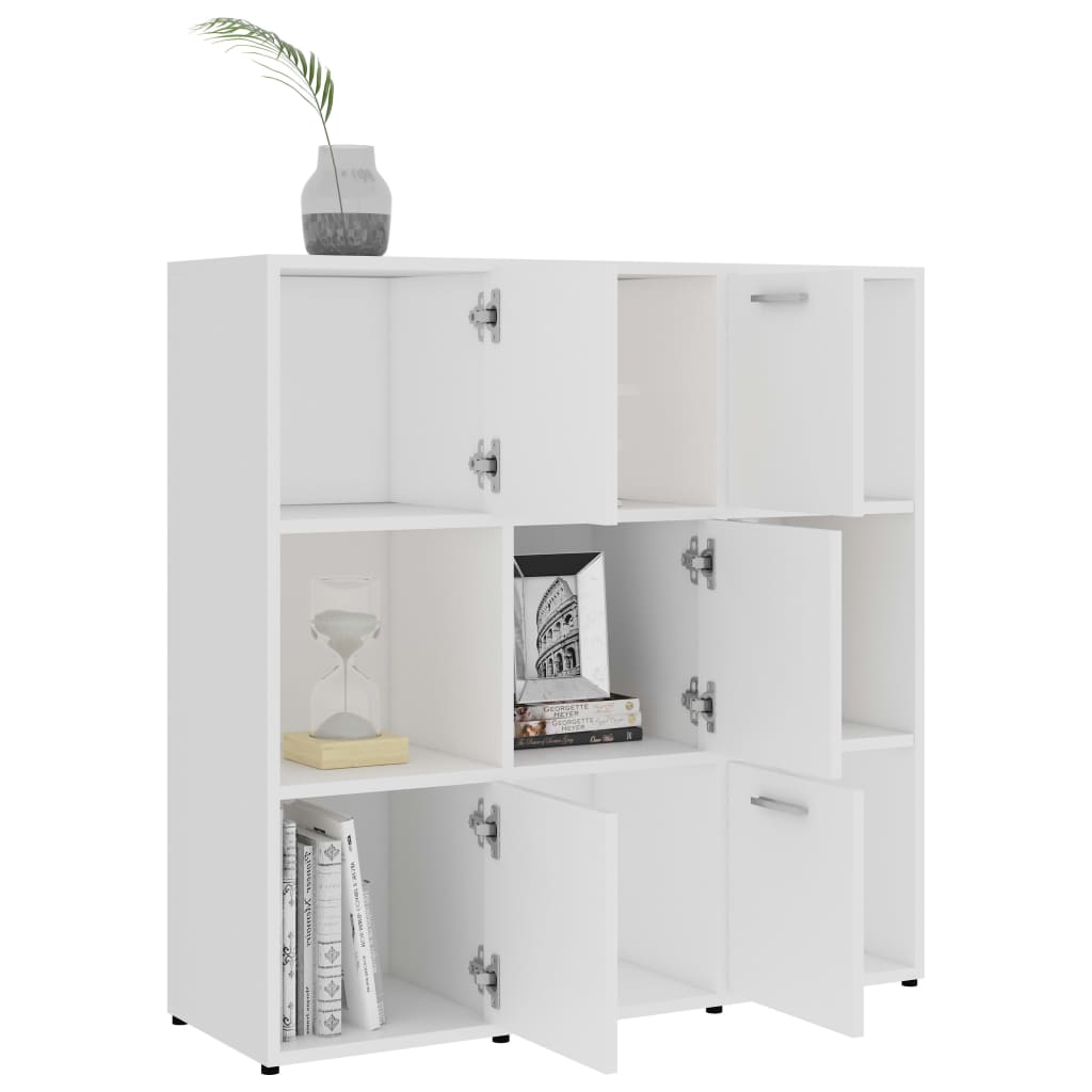 Bibliothèque Blanc 90x30x90 cm Bois d’ingénierie - XIOS