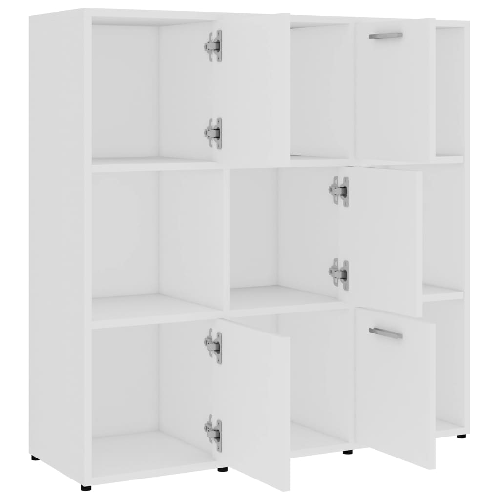 Bibliothèque Blanc 90x30x90 cm Bois d’ingénierie - XIOS