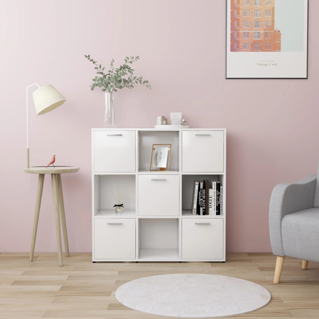 Bibliothèque Blanc 90x30x90 cm Bois d’ingénierie - XIOS