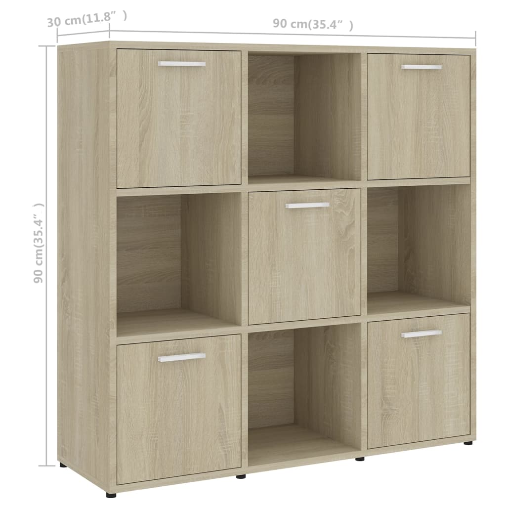 Bibliothèque Chêne sonoma 90x30x90 cm Bois d’ingénierie - XIOS