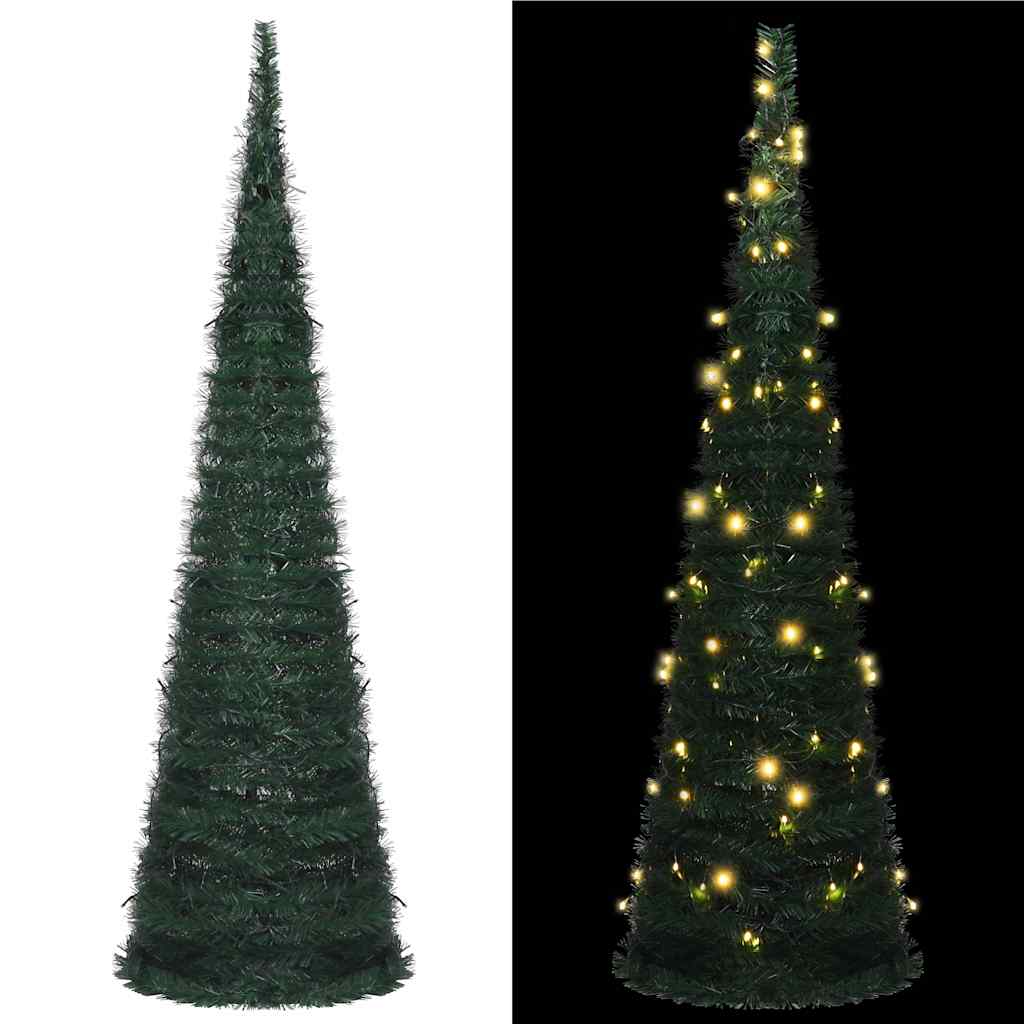 Sapin de Noël artificiel pré-éclairé avec guirlandes vert 150cm - XIOS