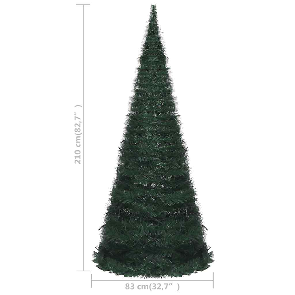 Sapin de Noël artificiel pré-éclairé avec guirlandes vert 210cm - XIOS