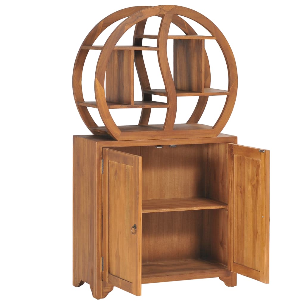 Armoire avec étagère Yin Yang 70x30x130 cm Bois de teck massif - XIOS
