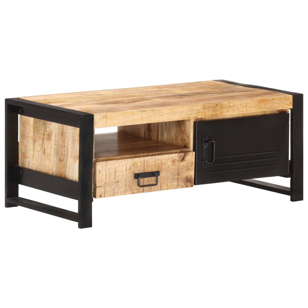 Table basse 100x50x40 cm Bois de manguier brut - XIOS