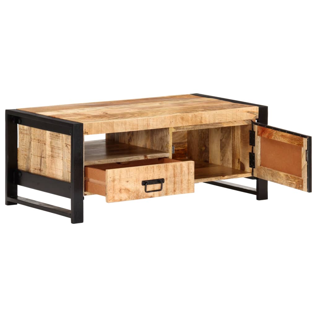 Table basse 100x50x40 cm Bois de manguier brut - XIOS