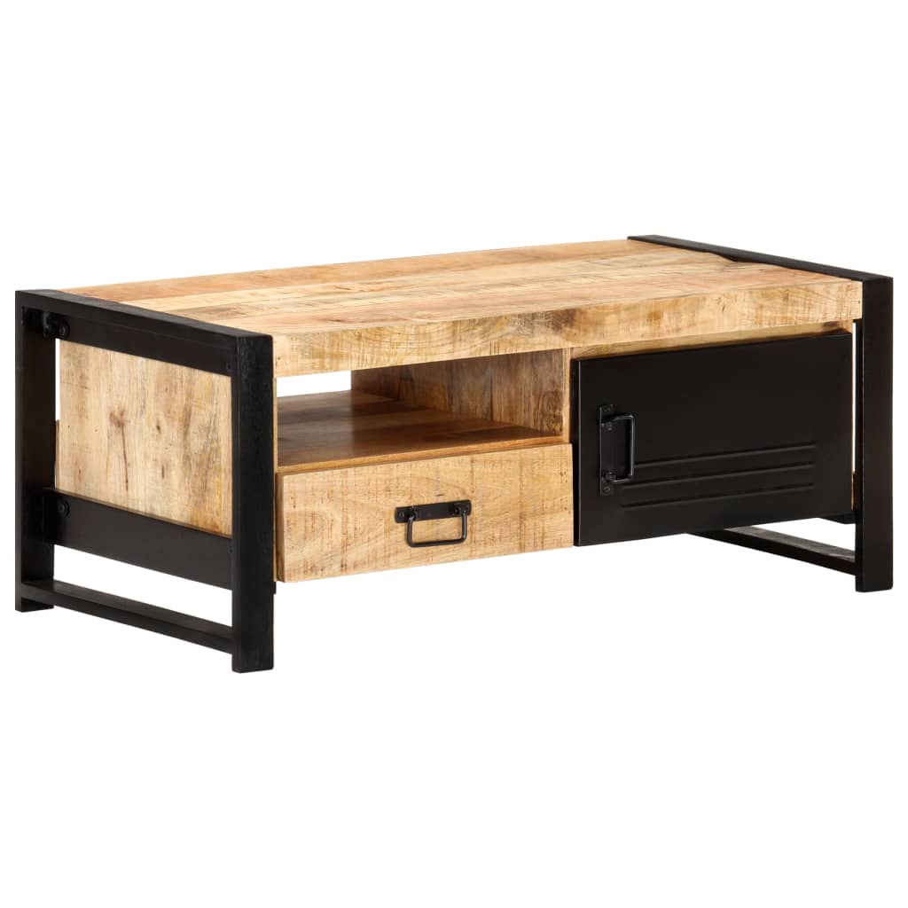 Table basse 100x50x40 cm Bois de manguier brut - XIOS