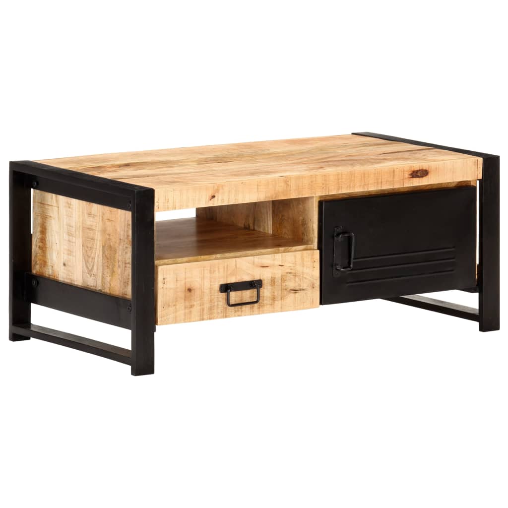 Table basse 100x50x40 cm Bois de manguier brut - XIOS
