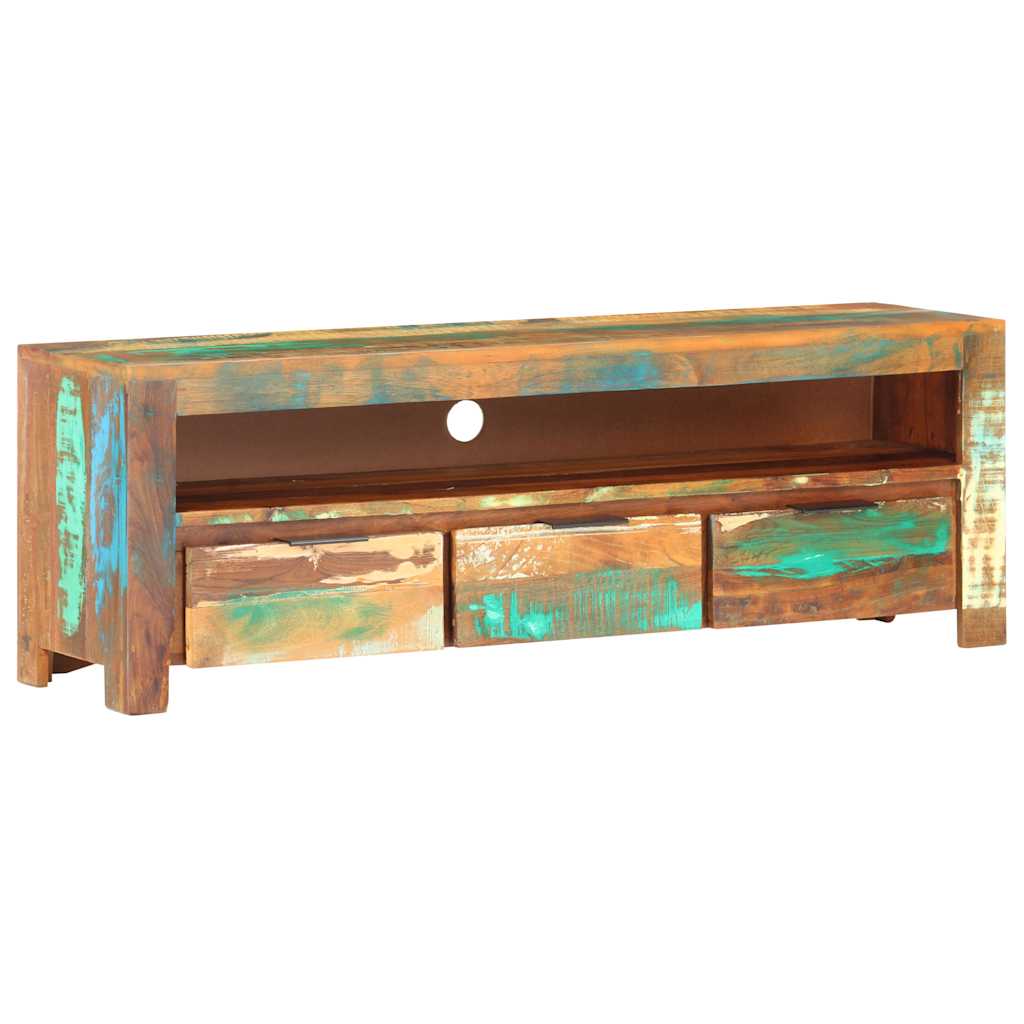 Meuble TV 119x30x41 cm bois de récupération massif - XIOS