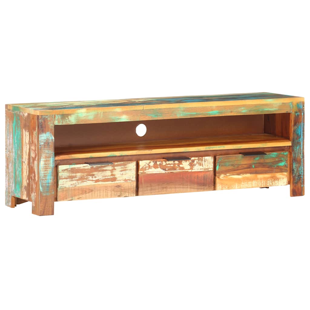 Meuble TV 119x30x41 cm bois de récupération massif - XIOS