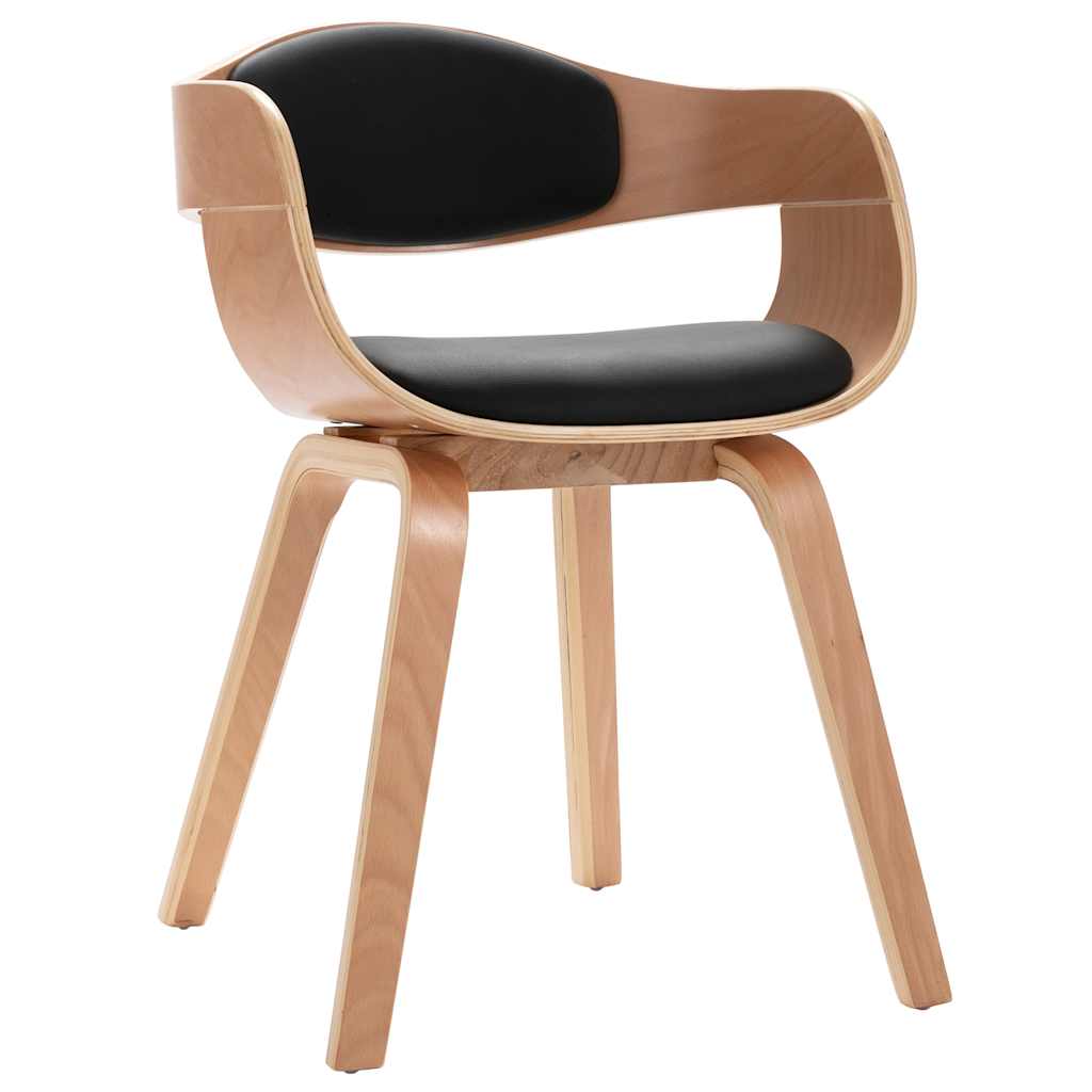 Chaises à manger lot de 6 bois courbé et similicuir - XIOS
