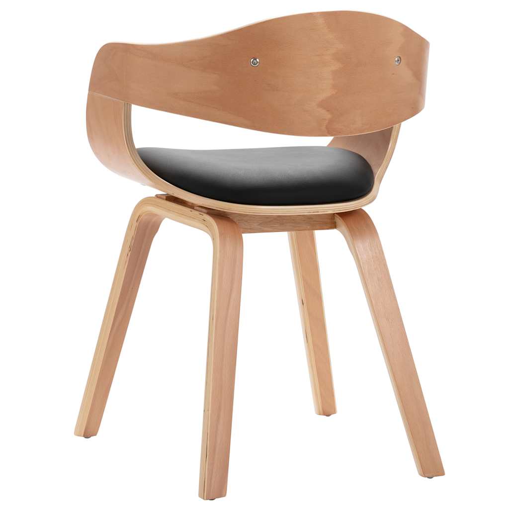 Chaises à manger lot de 6 bois courbé et similicuir - XIOS
