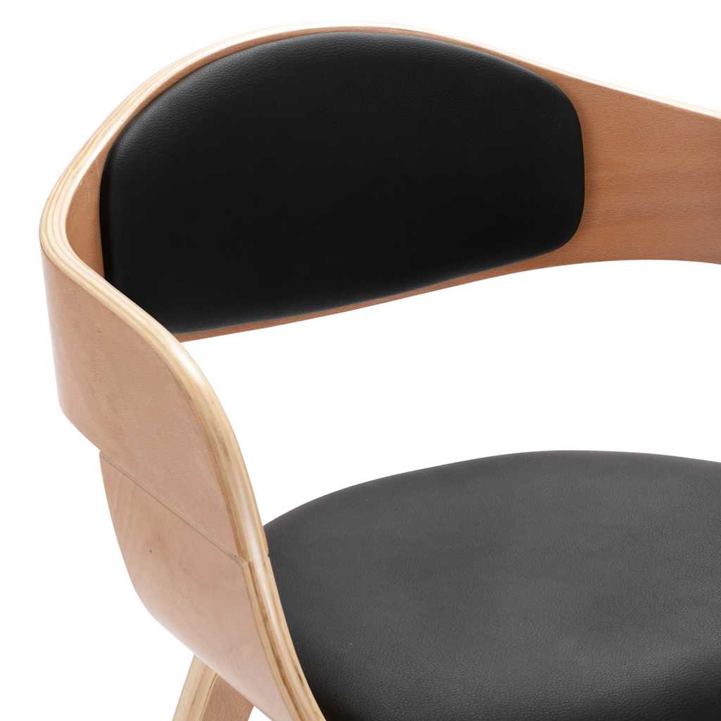 Chaises à manger lot de 6 bois courbé et similicuir - XIOS