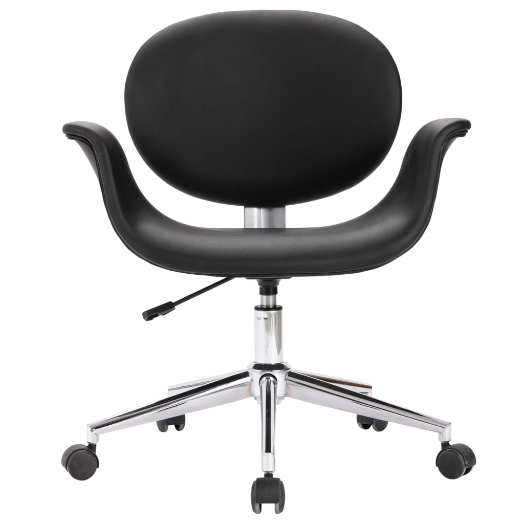 Chaise pivotante de bureau Noir Similicuir