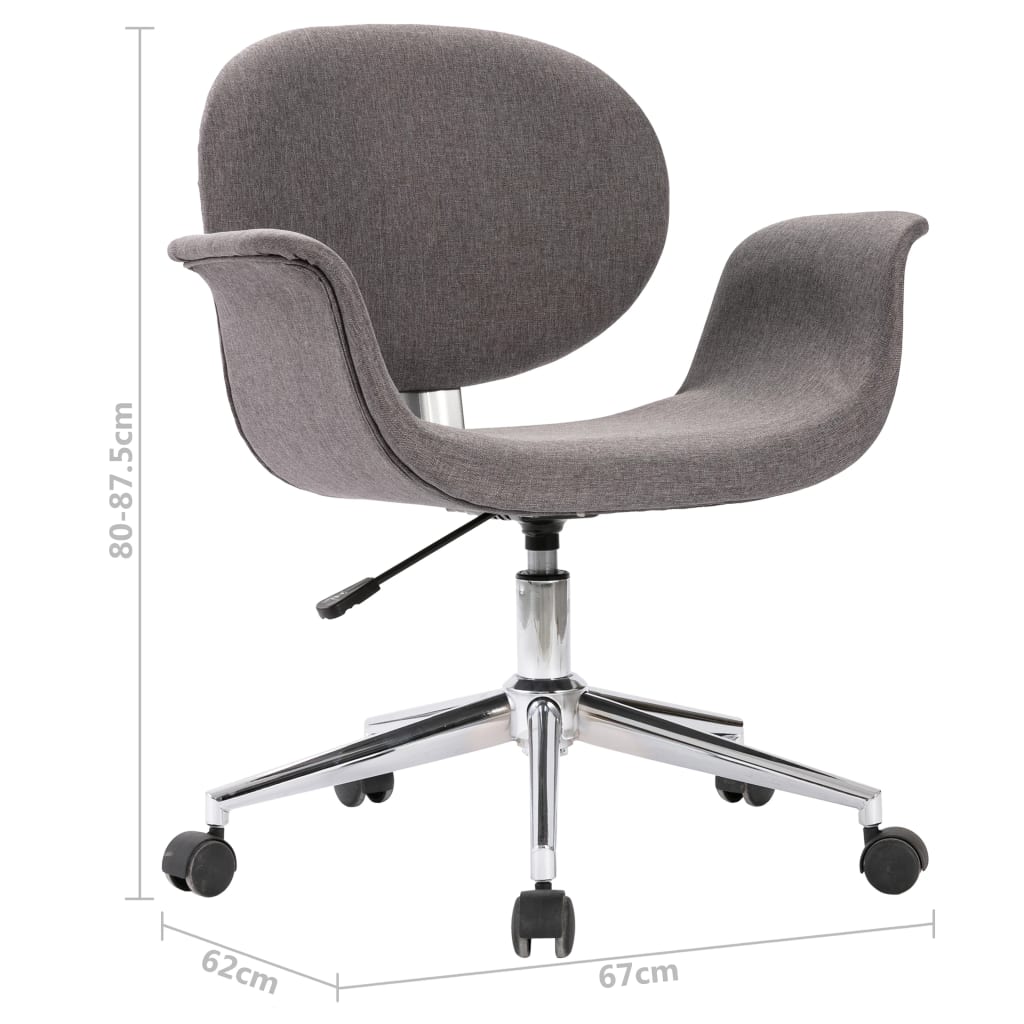Chaise pivotante de bureau Gris Tissu - XIOS