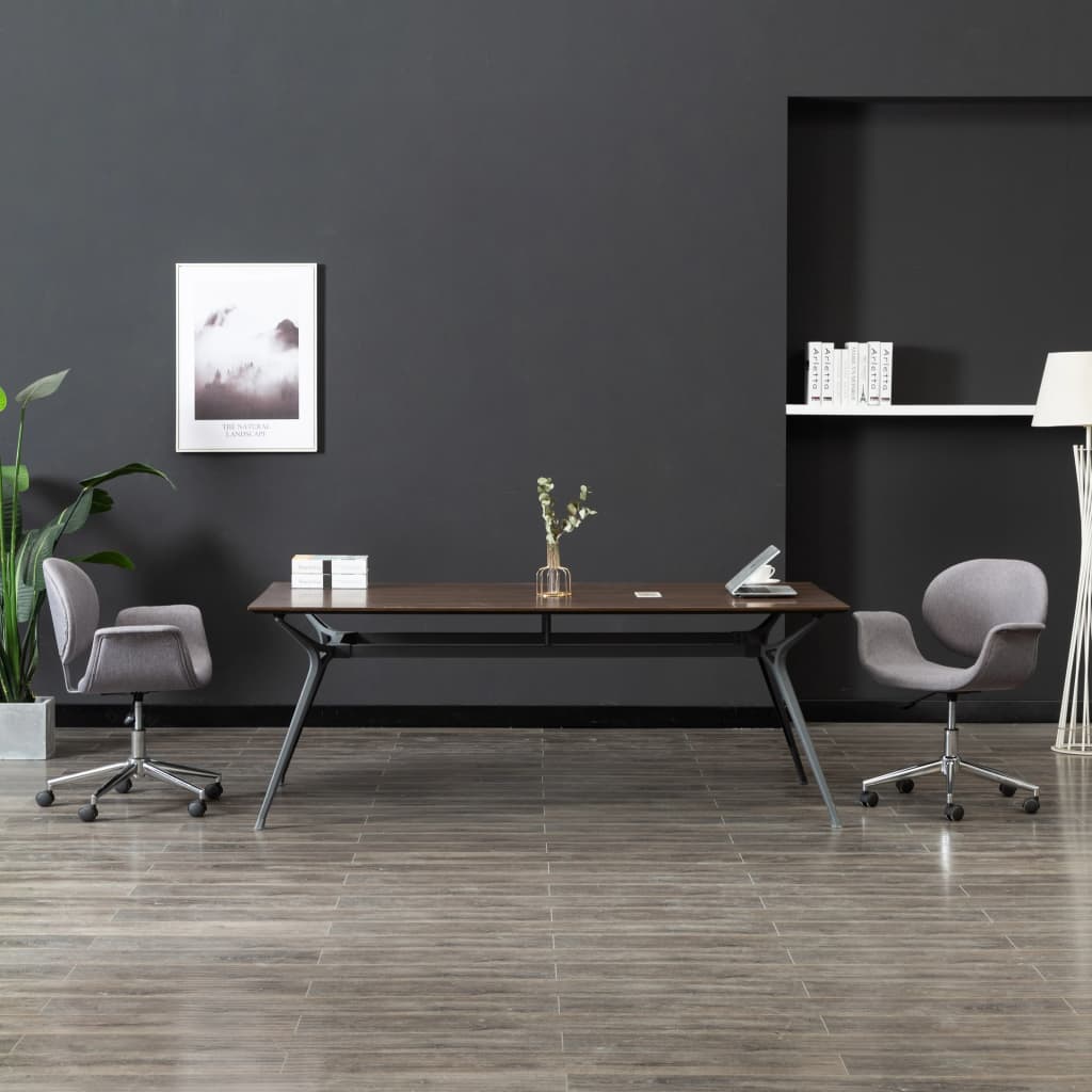 Chaise pivotante de bureau Gris Tissu Chaises de bureau vidaXL