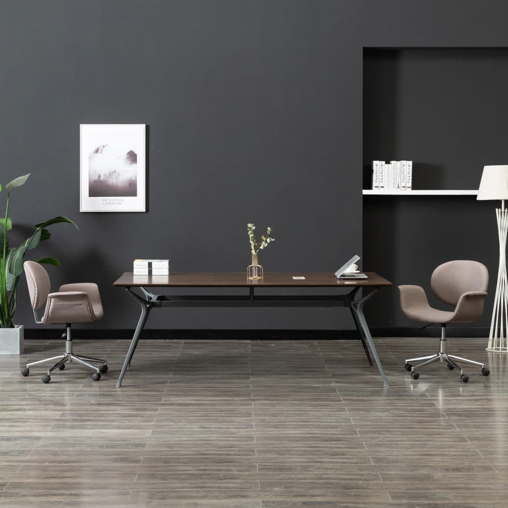 Chaise pivotante de bureau Taupe Tissu Chaises de bureau vidaXL