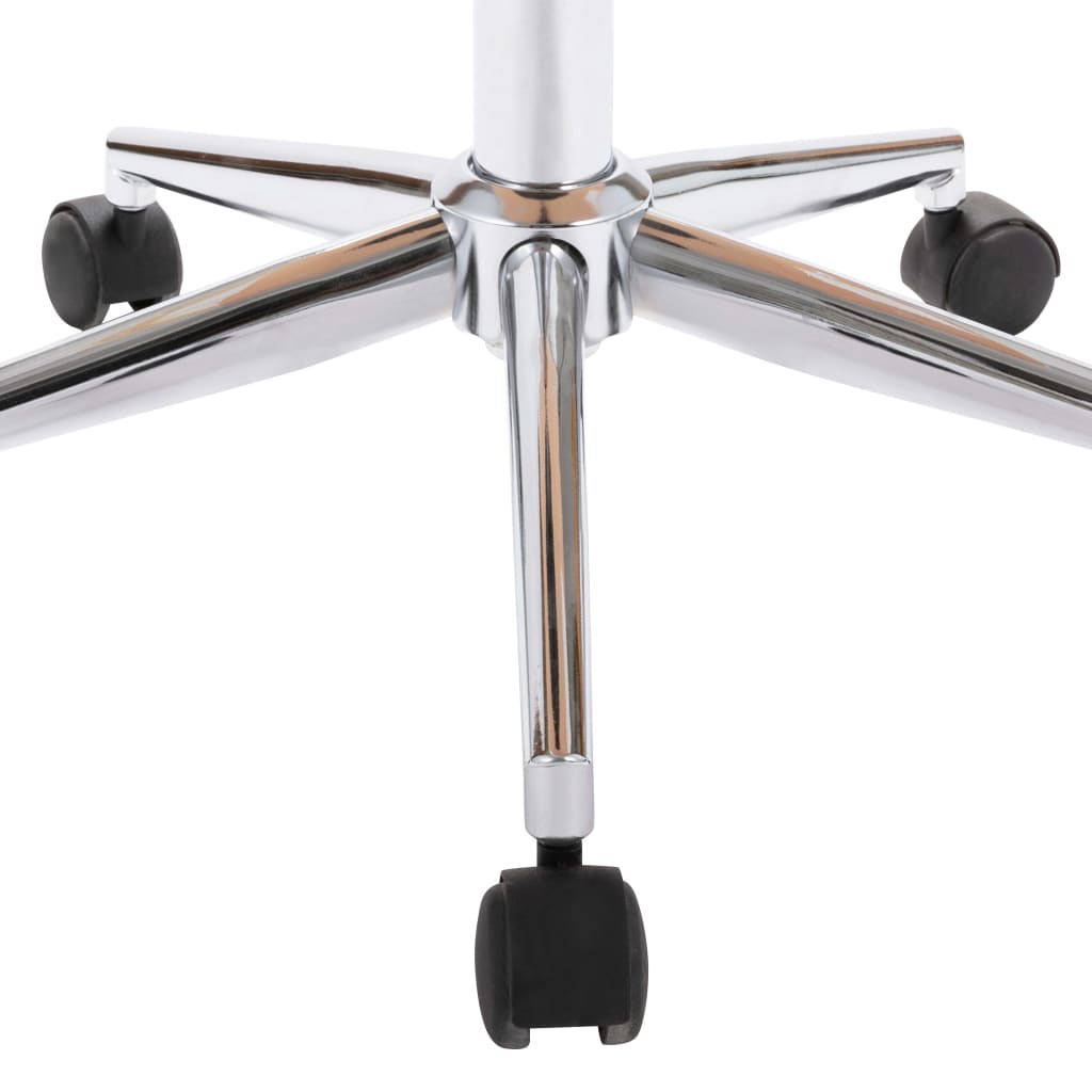 Chaise pivotante de bureau Crème Bois courbé et similicuir XIOS