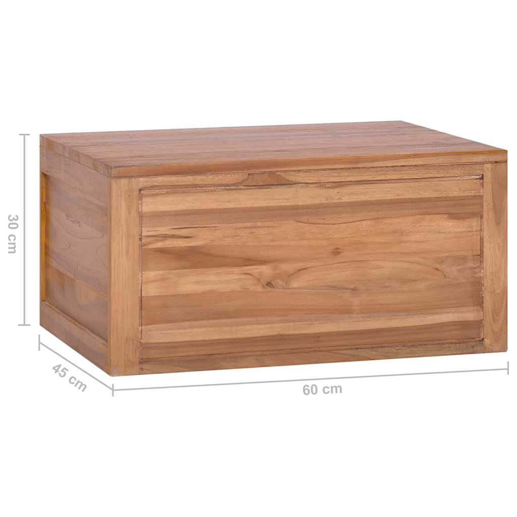 Armoire murale de salle de bain 60x45x30 cm Bois de teck massif - XIOS