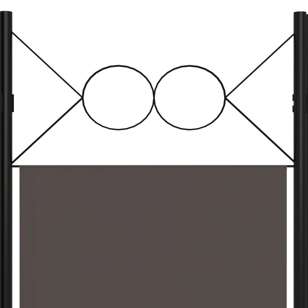 Cloison de séparation 3 panneaux Anthracite 120x180 cm - XIOS