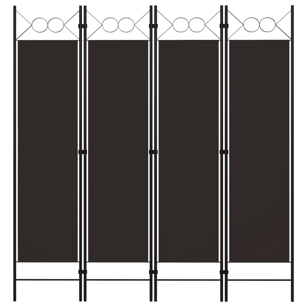 Cloison de séparation 4 panneaux Marron 160 x 180 cm - XIOS