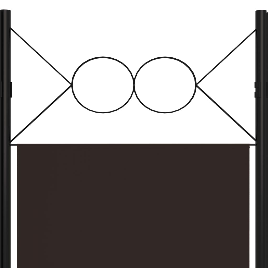 Cloison de séparation 4 panneaux Marron 160 x 180 cm - XIOS