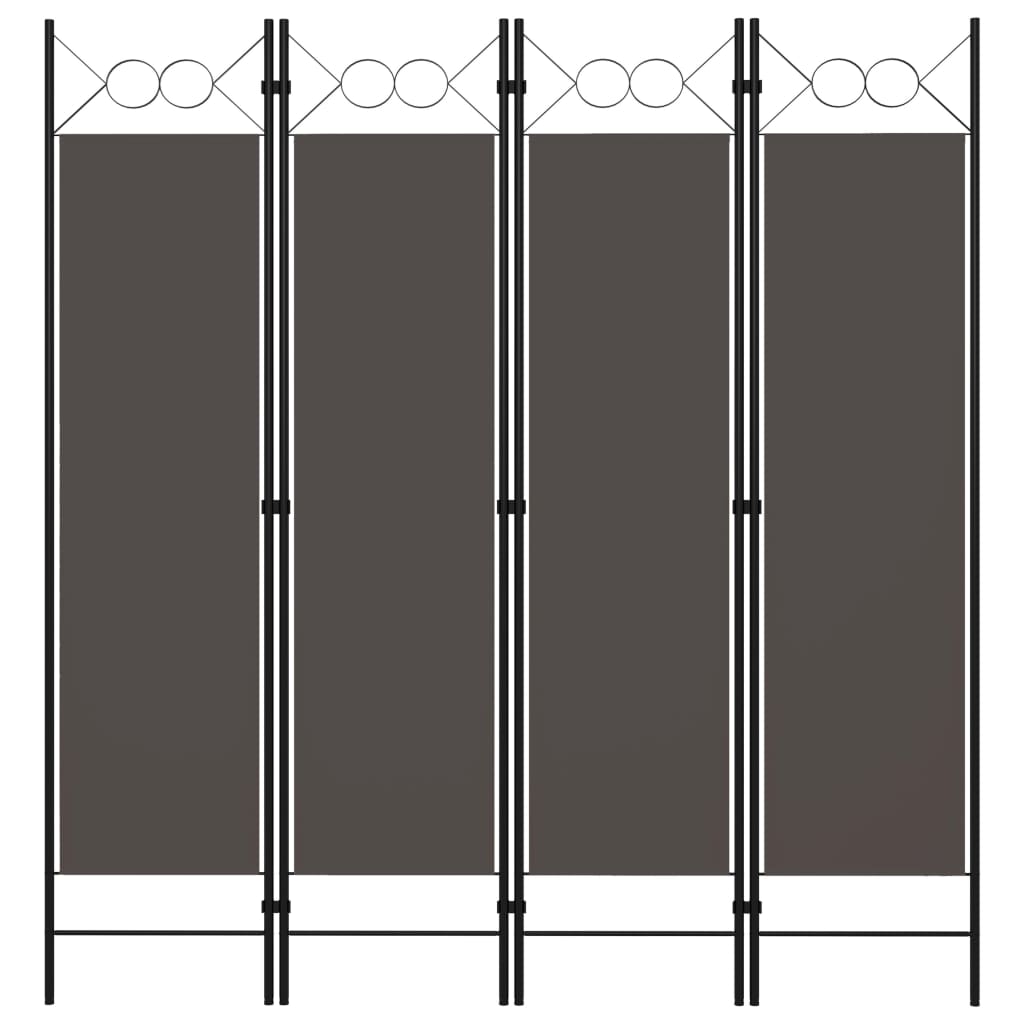 Cloison de séparation 4 panneaux Anthracite 160 x 180 cm - XIOS
