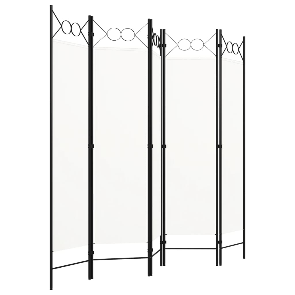 Cloison de séparation 5 panneaux Blanc 200x180 cm XIOS