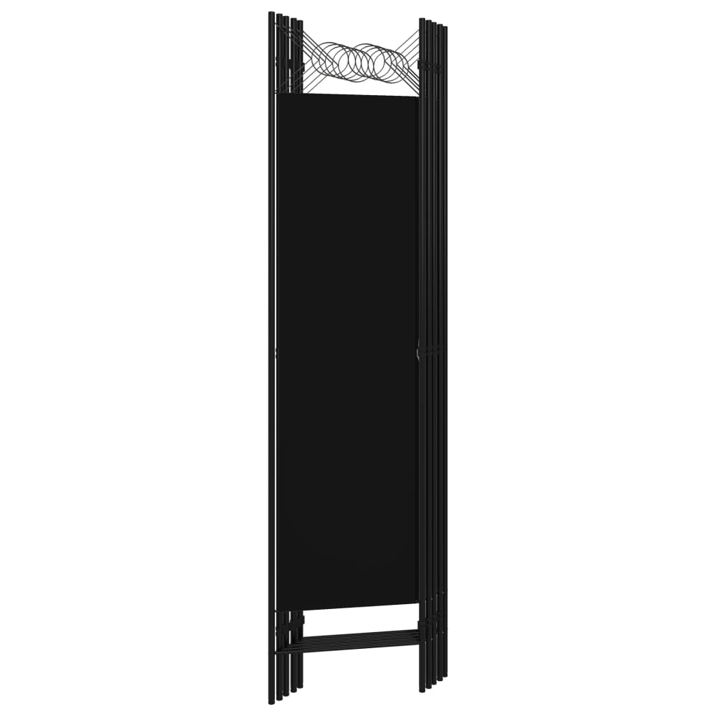 Cloison de séparation 5 panneaux Noir 200x180 cm XIOS