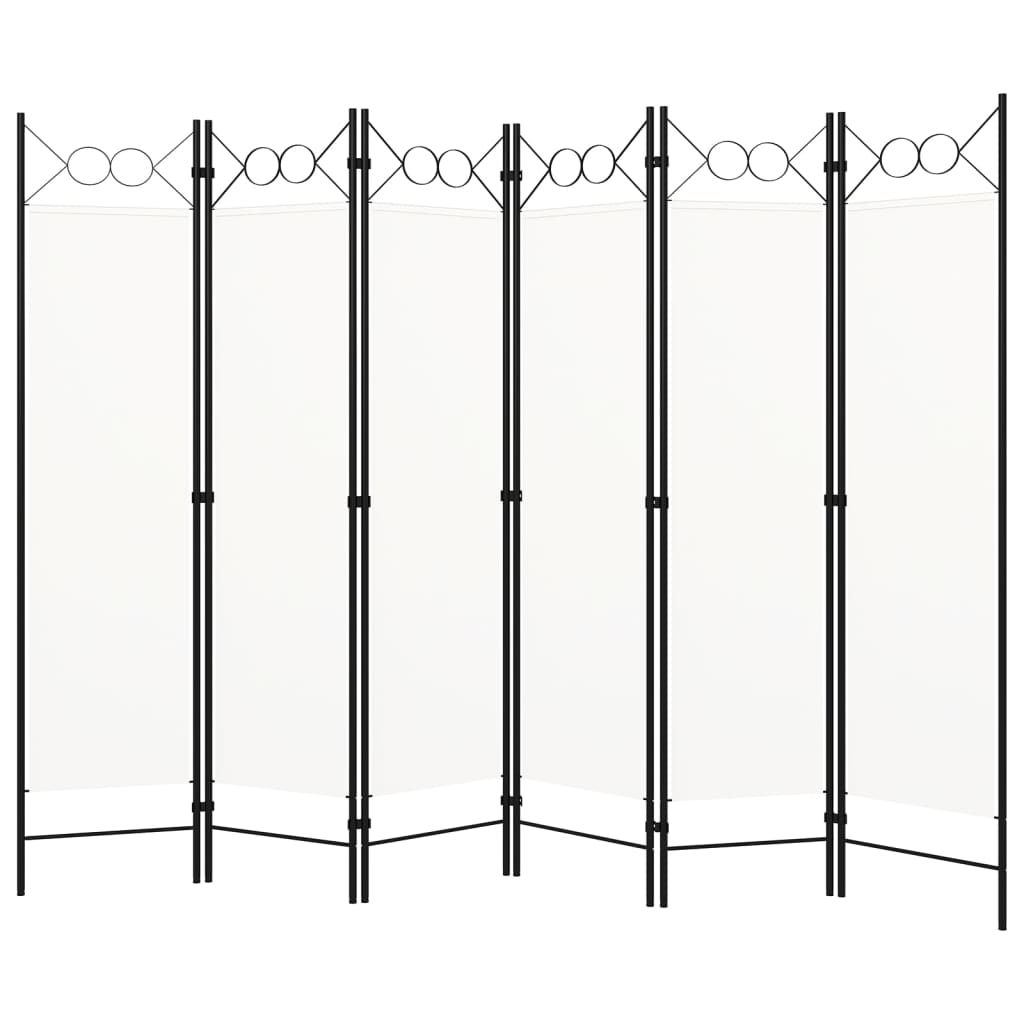 Cloison de séparation 6 panneaux Blanc 240x180 cm XIOS