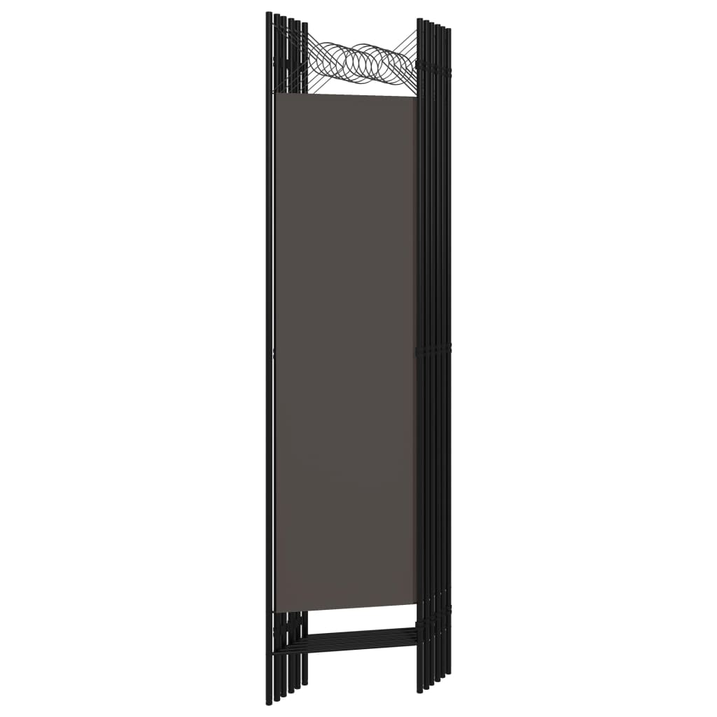 Cloison de séparation 6 panneaux Anthracite 240x180 cm XIOS