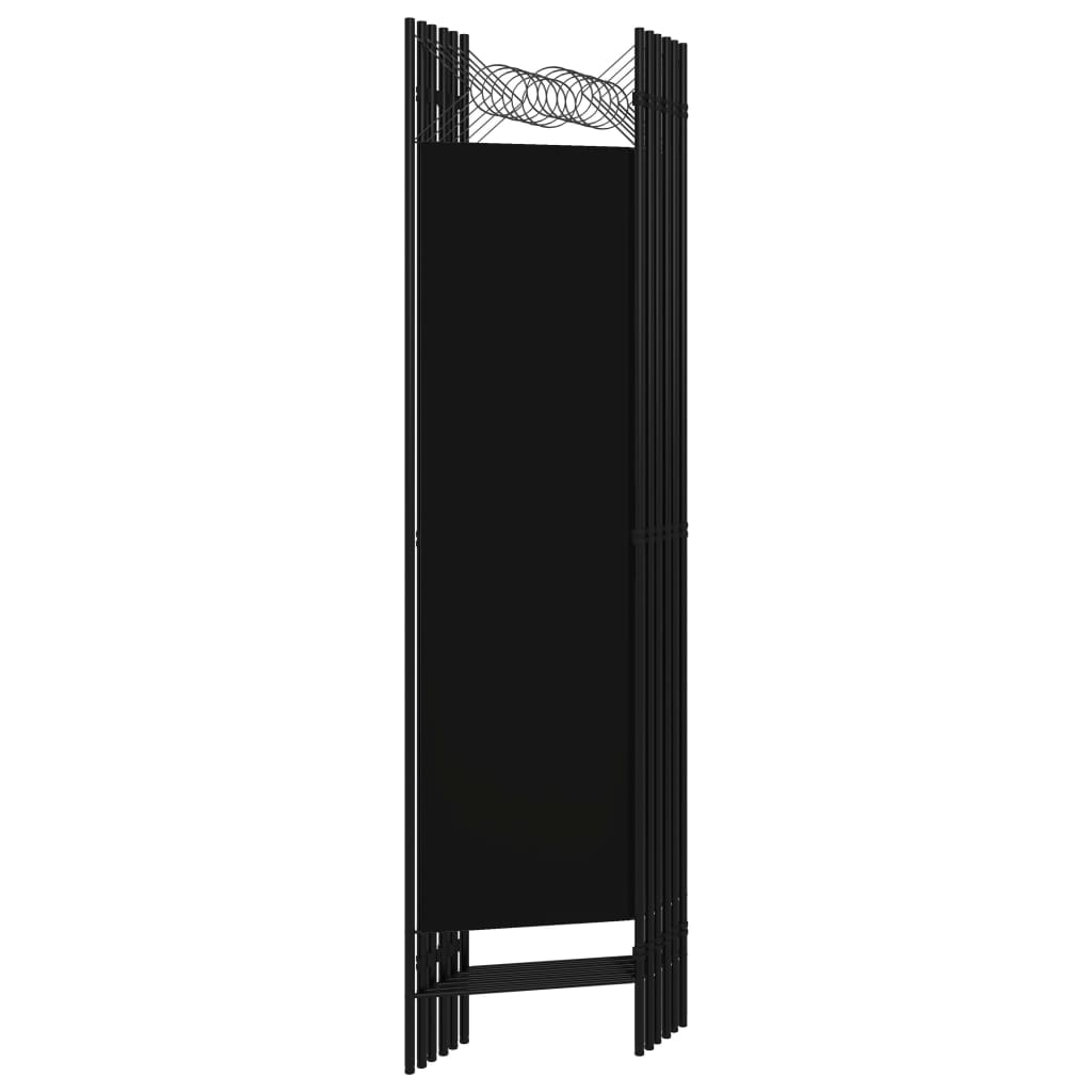 Cloison de séparation 6 panneaux Noir 240x180 cm XIOS