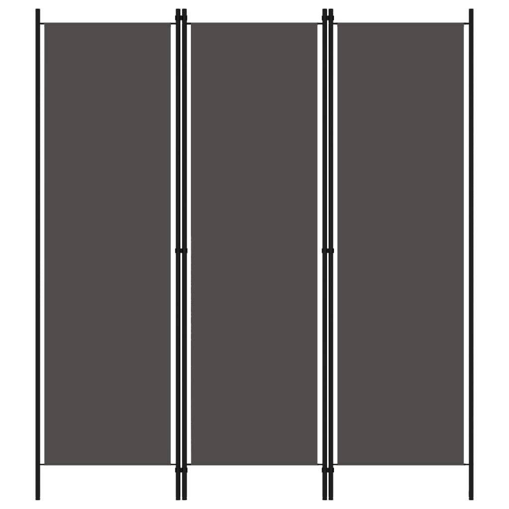 Cloison de séparation 3 panneaux Anthracite 150x180 cm - XIOS