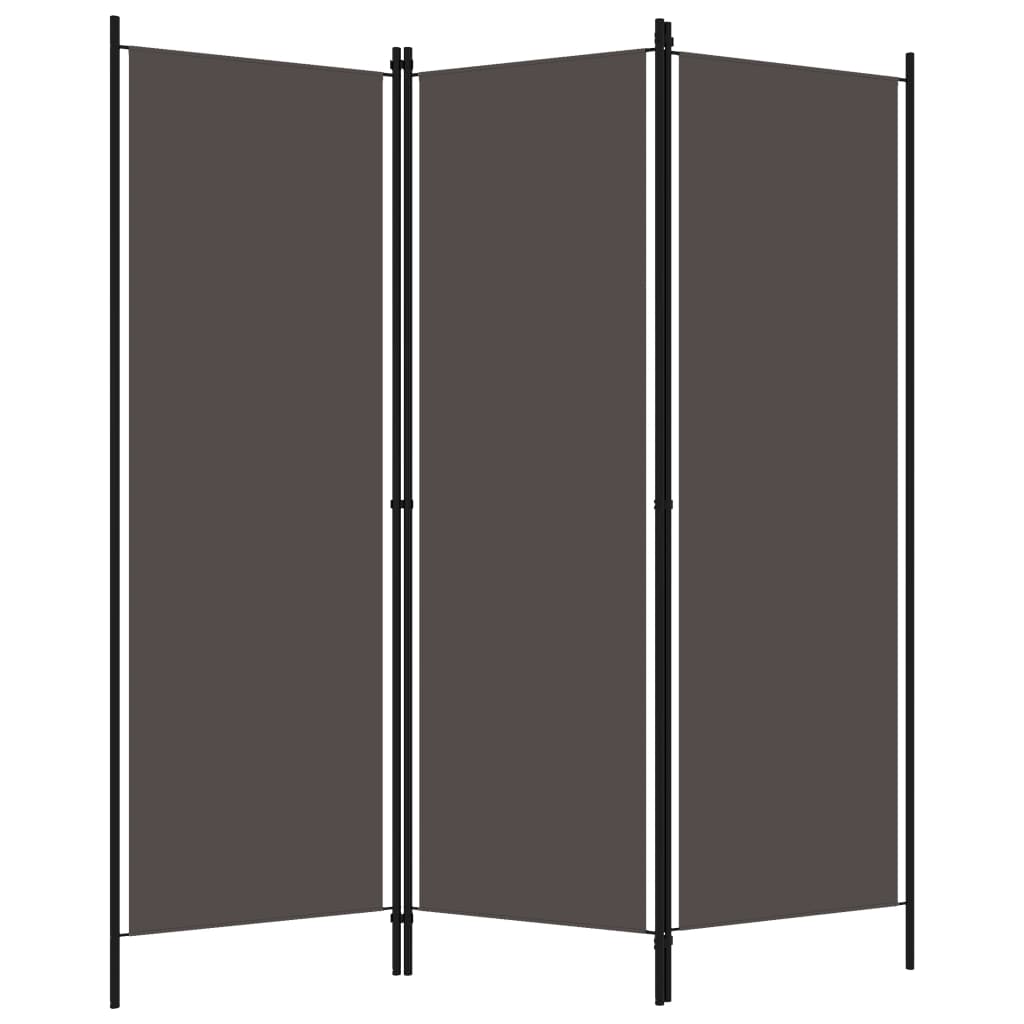 Cloison de séparation 3 panneaux Anthracite 150x180 cm - XIOS