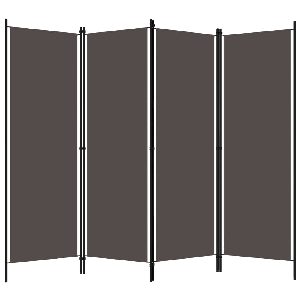 Cloison de séparation 4 panneaux Anthracite 200x180 cm - XIOS