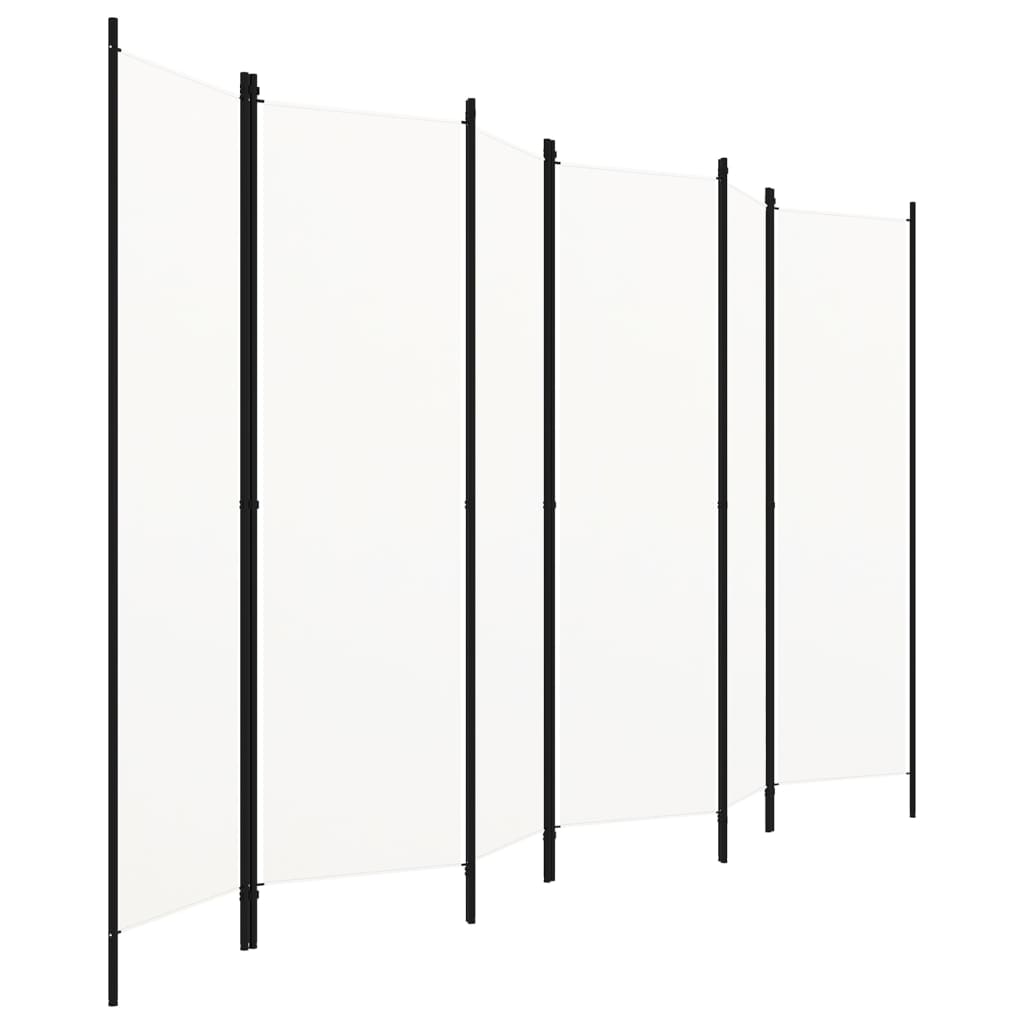 Cloison de séparation 6 panneaux Blanc 300x180 cm XIOS