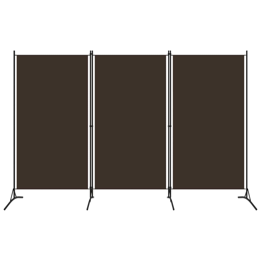 Cloison de séparation 3 panneaux Marron 260x180 cm XIOS