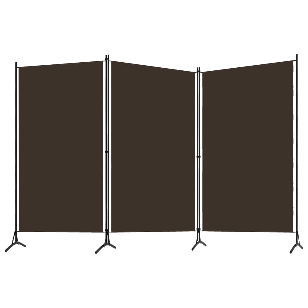 Cloison de séparation 3 panneaux Marron 260x180 cm XIOS