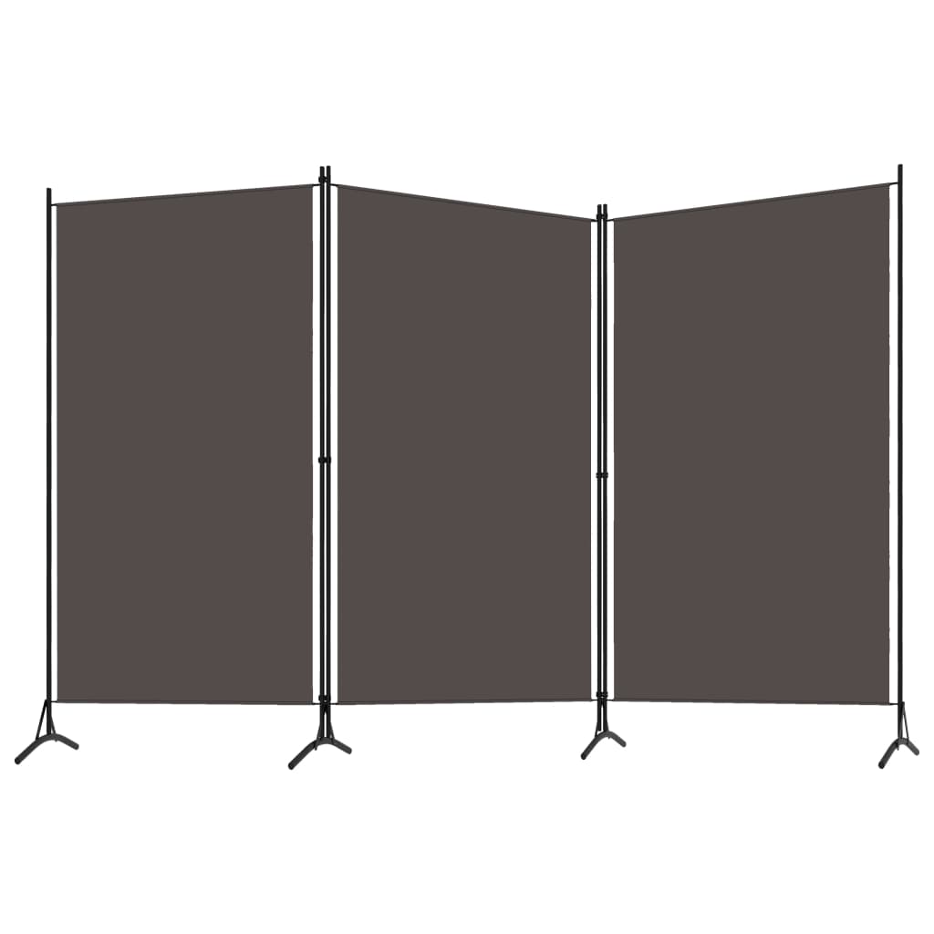 Cloison de séparation 3 panneaux Anthracite 260x180 cm XIOS