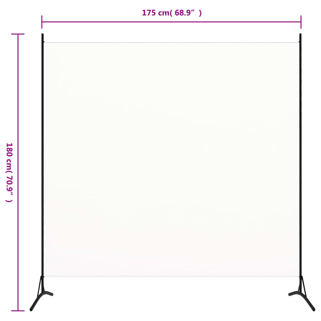 Cloison de séparation blanc 175x180 cm tissu - XIOS