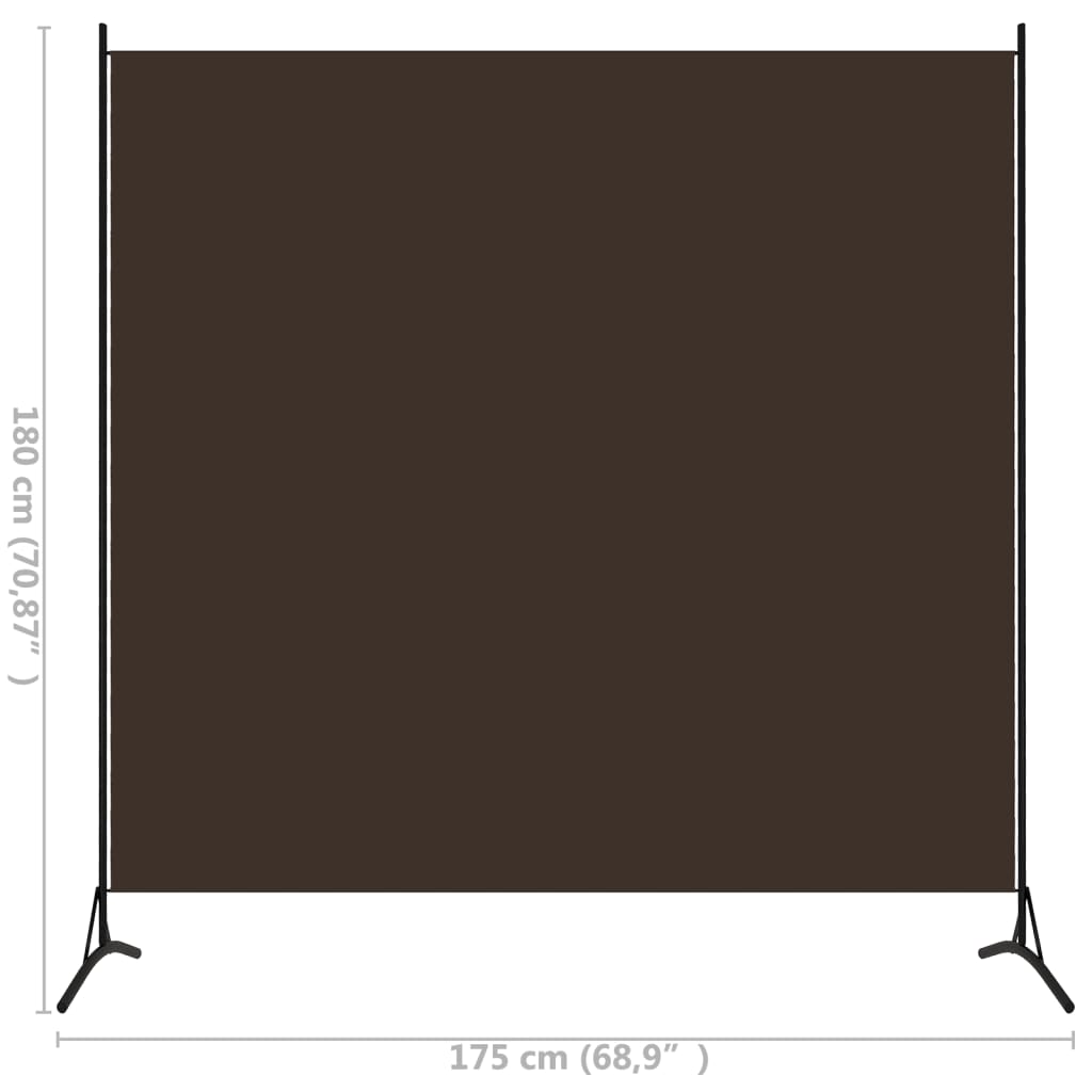 Cloison de séparation marron 175x180 cm tissu - XIOS