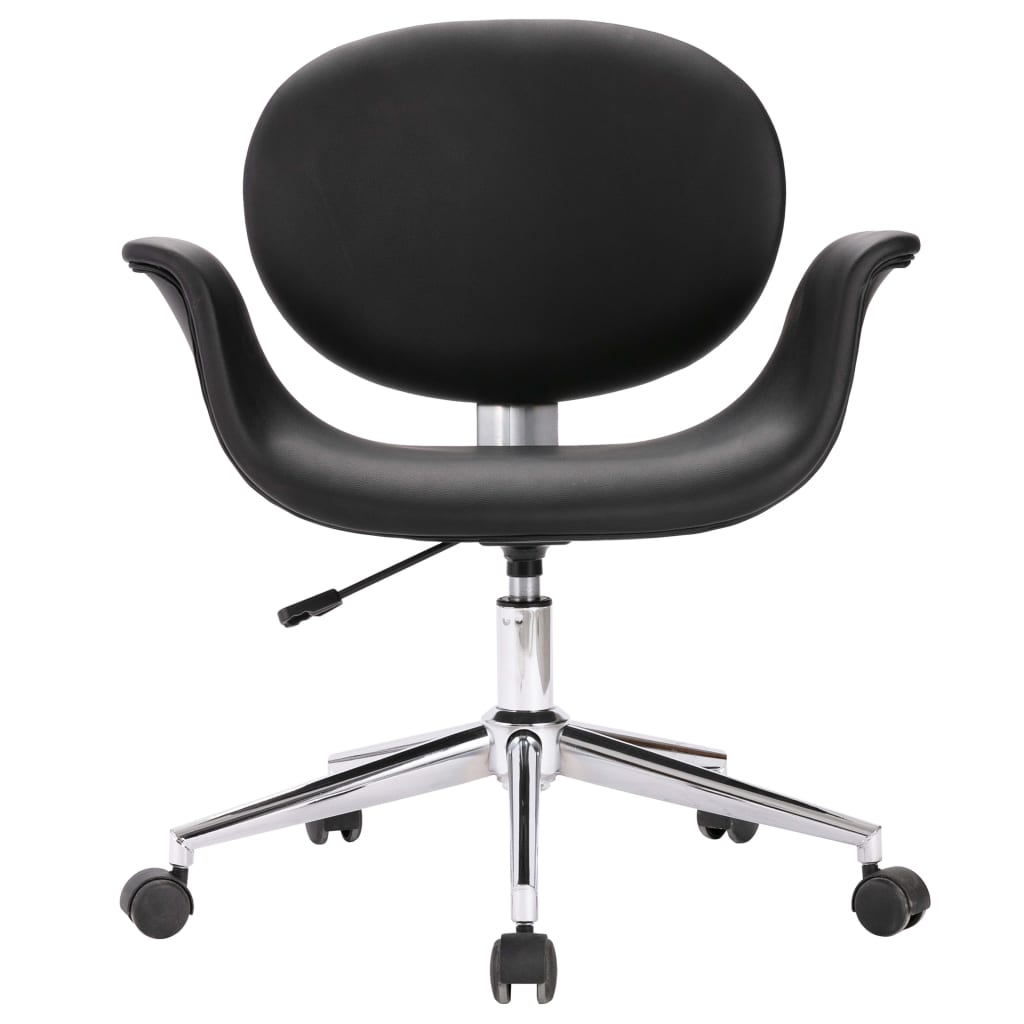 Chaises pivotantes à manger lot de 6 noir similicuir Chaises de cuisine vidaXL   
