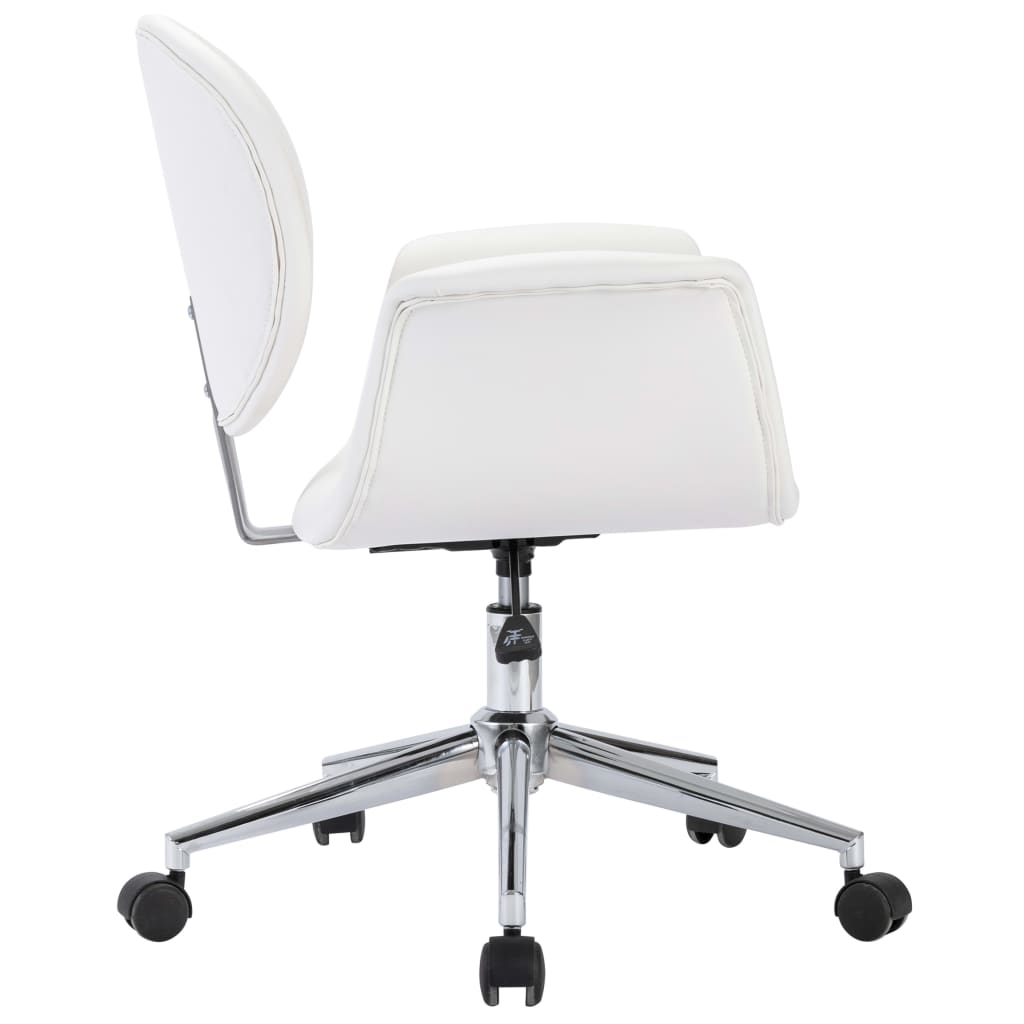 Chaises pivotantes à manger lot de 4 blanc similicuir Chaises de cuisine vidaXL