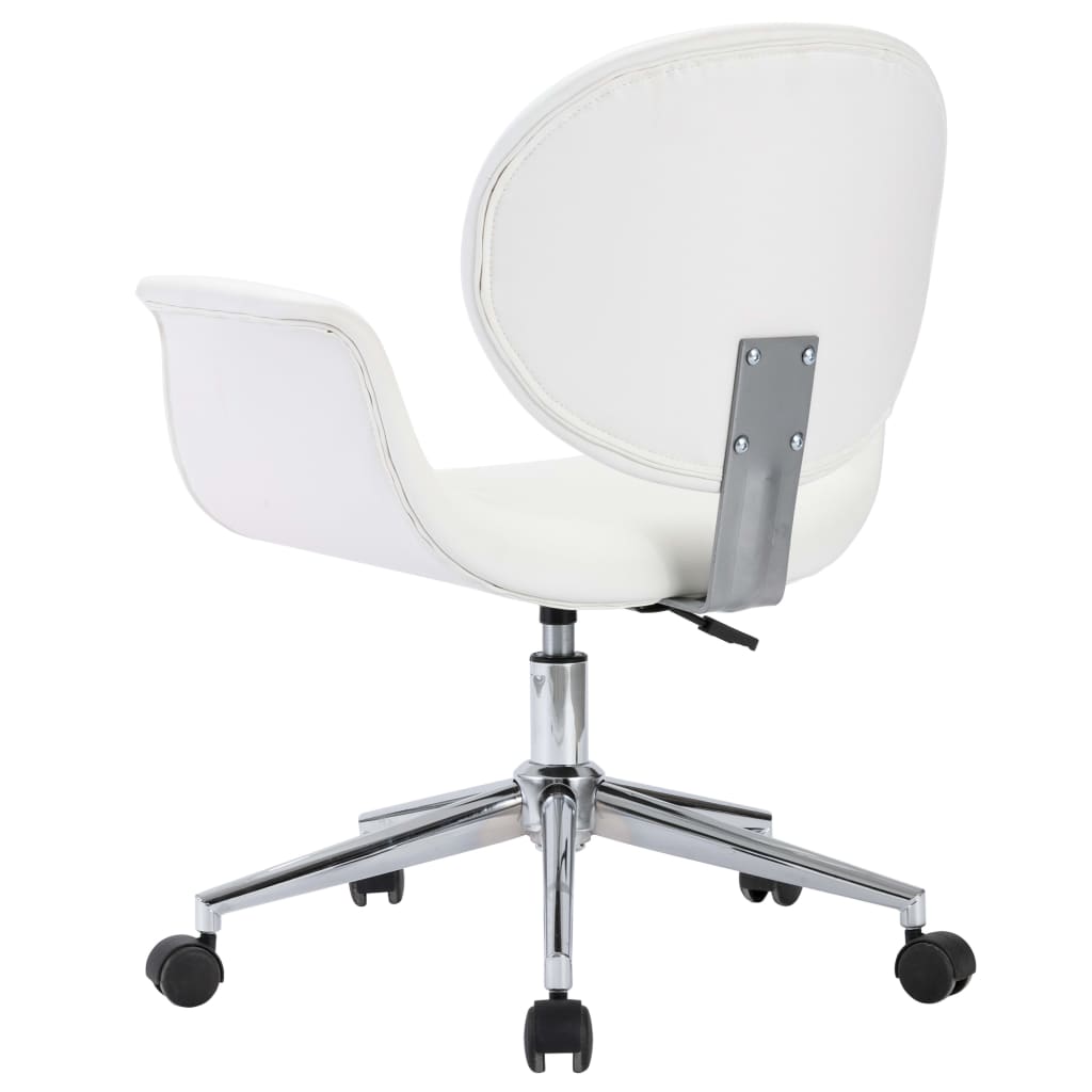 Chaises pivotantes à manger lot de 4 blanc similicuir Chaises de cuisine vidaXL