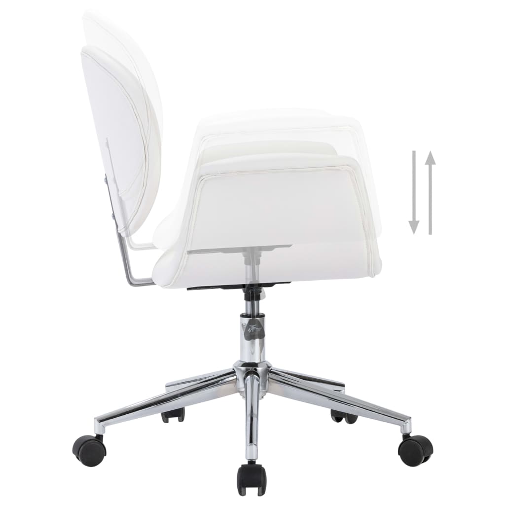 Chaises pivotantes à manger lot de 4 blanc similicuir Chaises de cuisine vidaXL