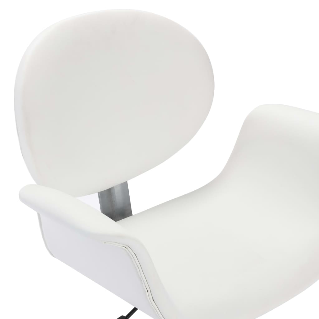 Chaises pivotantes à manger lot de 4 blanc similicuir Chaises de cuisine vidaXL