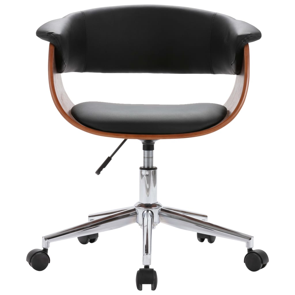 Chaises pivotantes à manger lot de 6 noir similicuir - XIOS