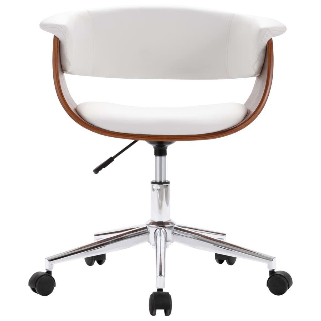 Chaises pivotantes à manger lot de 6 blanc similicuir - XIOS