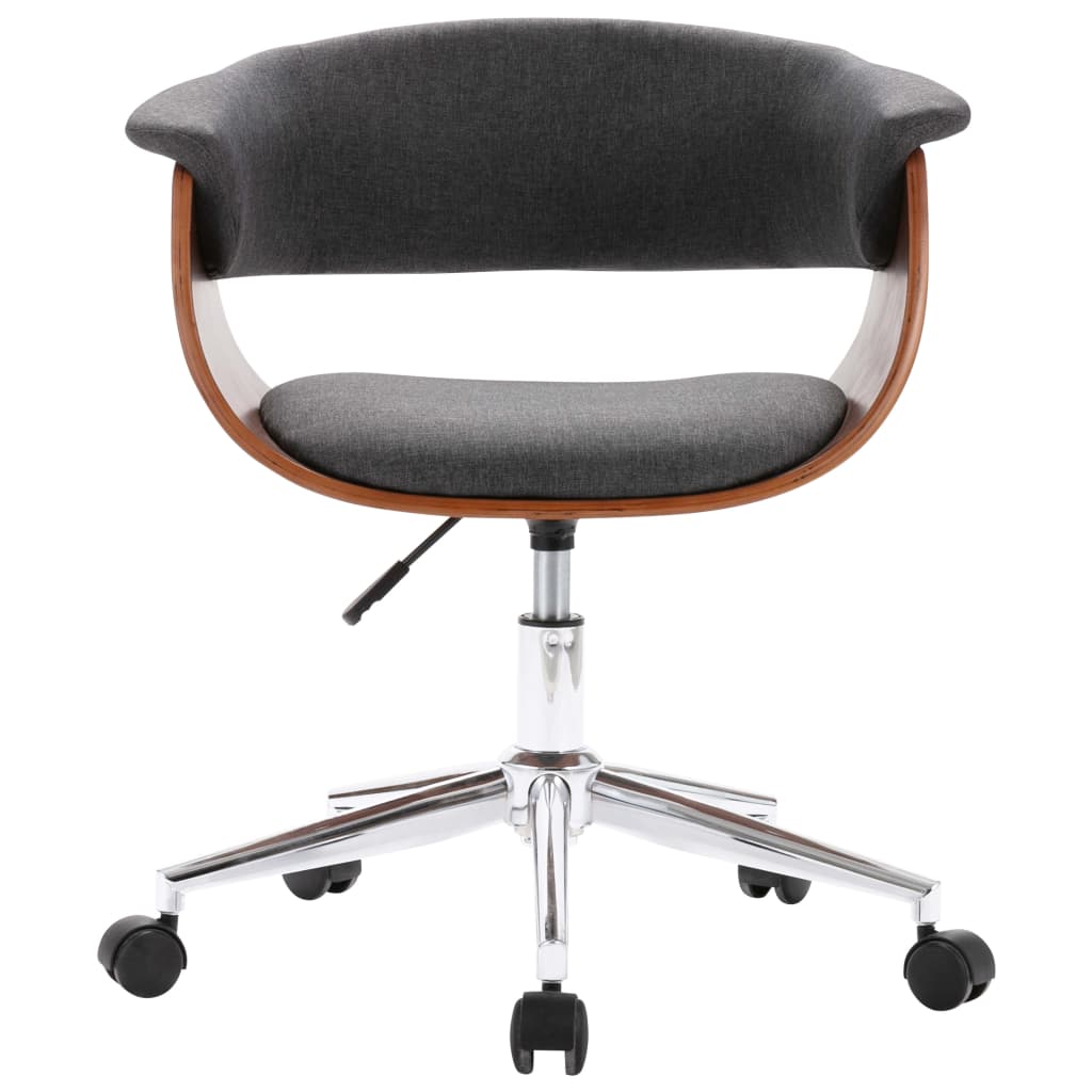 Chaises pivotantes à manger lot de 4 gris tissu - XIOS